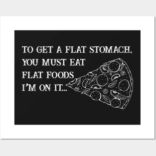 Funny Flat Stomach Gym Quote Posters and Art